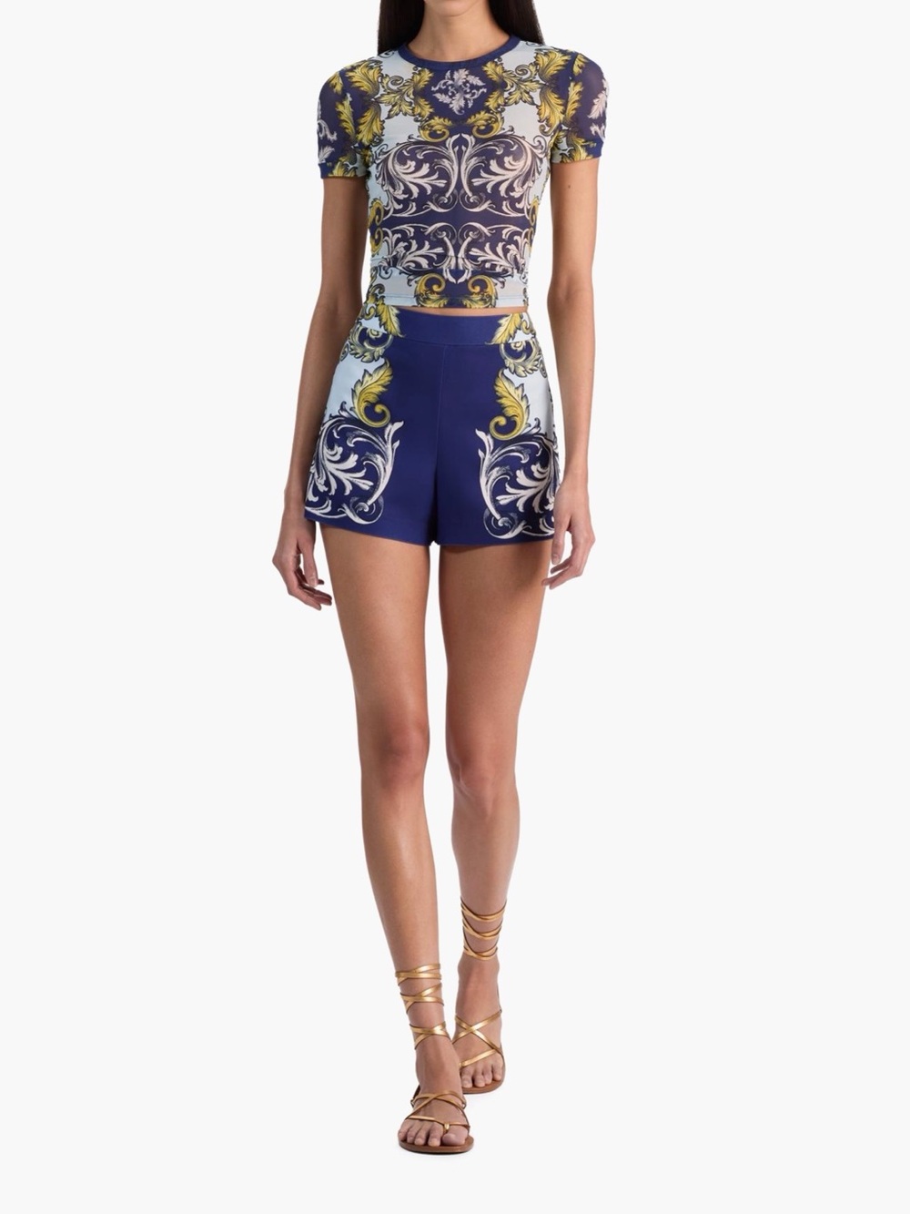 ALICE + OLIVIA
Hera Baroque-Print Shorts - Picture 3 of 3